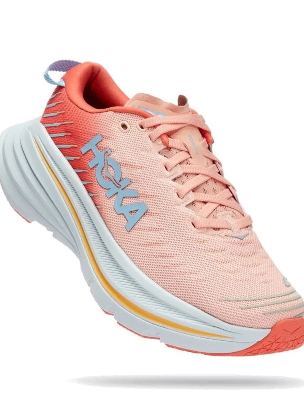 HOKA WOMEN’S BONDI X CAMELLIA PEACH PARFAIT SNEAKERS